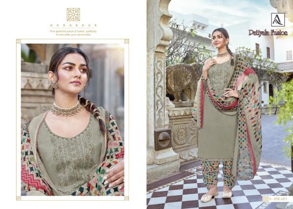 Alok Fusion Patiyala 2 Fancy Rayon Embroidery Dress Materials